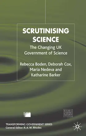 Boden / Cox / Nedeva |  Scrutinising Science | Buch |  Sack Fachmedien