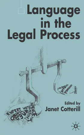 Cotterill | Language in the Legal Process | Buch | 978-0-333-96902-1 | www.sack.de