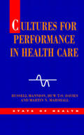 Mannion / Davies / Marshall |  Cultures for Performance in Health Care | Buch |  Sack Fachmedien