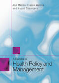Mahon / Walshe / Chambers |  A Reader in Health Policy and Management | Buch |  Sack Fachmedien