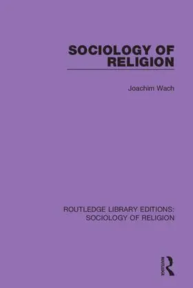 Wach |  Sociology of Religion | Buch |  Sack Fachmedien