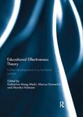 Maag Merki / Emmerich / Holmeier |  Educational Effectiveness Theory | Buch |  Sack Fachmedien