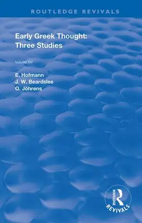 Hofmann / Beardslee / Johrens |  Early Greek Thought | Buch |  Sack Fachmedien