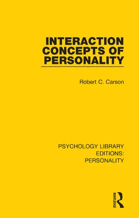 Carson |  Interaction Concepts of Personality | Buch |  Sack Fachmedien