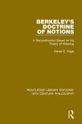 Flage |  Berkeley's Doctrine of Notions | Buch |  Sack Fachmedien