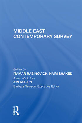 Rabinovich |  Middle East Contemporary Survey, Volume XI, 1987 | Buch |  Sack Fachmedien