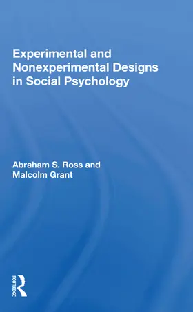 Ross | Experimental And Nonexperimental Designs In Social Psychology | Buch | 978-0-367-16175-0 | www.sack.de