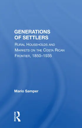 Samper |  Generations Of Settlers | Buch |  Sack Fachmedien