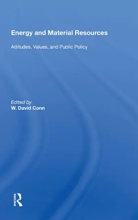 Conn |  Energy and Material Resources | Buch |  Sack Fachmedien