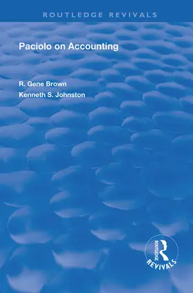 Brown / Johnston | Paciolo on Accounting | Buch | 978-0-367-17931-1 | www.sack.de