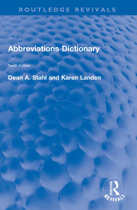 Stahl / Landen |  Abbreviations Dictionary | Buch |  Sack Fachmedien