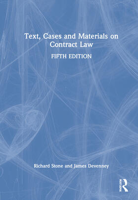 Stone / Devenney | Text, Cases and Materials on Contract Law | Buch | 978-0-367-22283-3 | sack.de