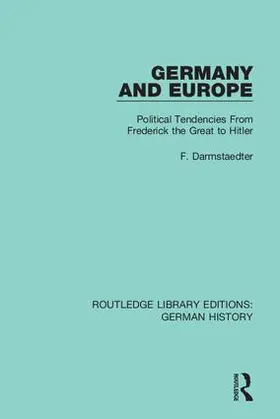 Darmstaedter |  Germany and Europe | Buch |  Sack Fachmedien