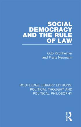 Kirchheimer / Neumann / Tribe | Social Democracy and the Rule of Law | Buch | 978-0-367-23227-6 | sack.de