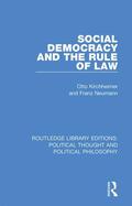 Kirchheimer / Neumann / Tribe |  Social Democracy and the Rule of Law | Buch |  Sack Fachmedien
