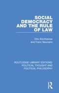 Kirchheimer / Neumann / Tribe |  Social Democracy and the Rule of Law | Buch |  Sack Fachmedien