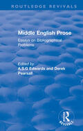 Pearsall / Edwards |  Middle English Prose | Buch |  Sack Fachmedien