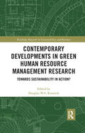 Renwick |  Contemporary Developments in Green Human Resource Management Research | Buch |  Sack Fachmedien