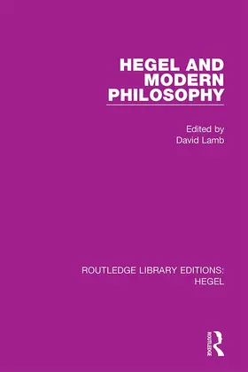 Lamb |  Hegel and Modern Philosophy | Buch |  Sack Fachmedien
