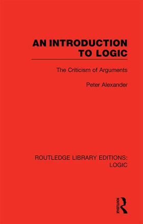 Alexander |  An Introduction to Logic | Buch |  Sack Fachmedien