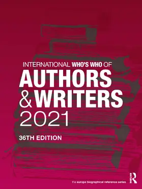 Publications |  International Who's Who of Authors and Writers 2021 | Buch |  Sack Fachmedien