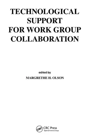 Olson / Olsonz |  Technological Support for Work Group Collaboration | Buch |  Sack Fachmedien