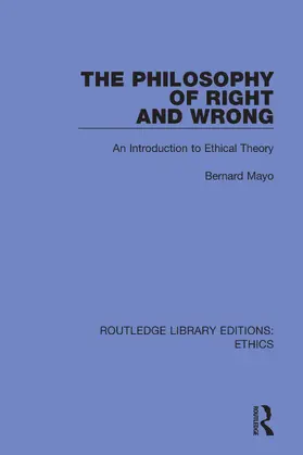 Mayo |  The Philosophy of Right and Wrong | Buch |  Sack Fachmedien