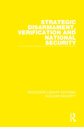  Strategic Disarmament, Verification and National Security | Buch |  Sack Fachmedien