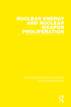  Nuclear Energy and Nuclear Weapon Proliferation | Buch |  Sack Fachmedien