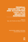 Previts / Roberts |  Federal Securities Law and Accounting 1933-1970 | Buch |  Sack Fachmedien