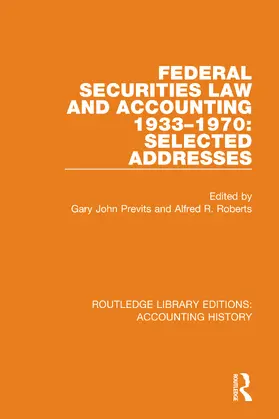 Previts / Roberts |  Federal Securities Law and Accounting 1933-1970 | Buch |  Sack Fachmedien