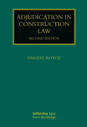 Royce |  Adjudication in Construction Law | Buch |  Sack Fachmedien