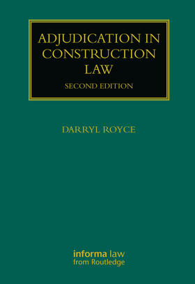 Royce | Adjudication in Construction Law | Buch | 978-0-367-55649-5 | sack.de