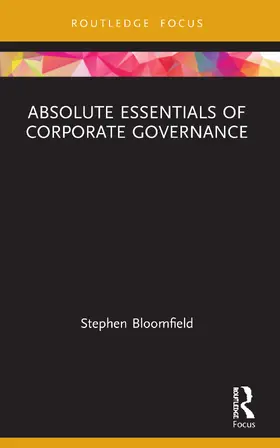 Bloomfield |  Absolute Essentials of Corporate Governance | Buch |  Sack Fachmedien