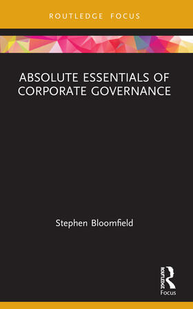 Bloomfield | Absolute Essentials of Corporate Governance | Buch | 978-0-367-55785-0 | sack.de