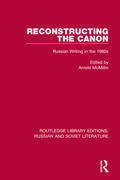 McMillin |  Reconstructing the Canon | Buch |  Sack Fachmedien