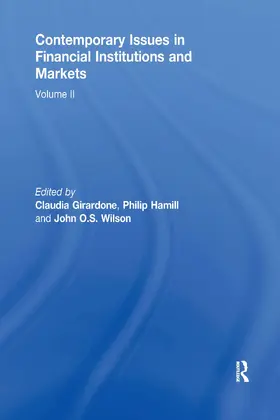 Girardone / Hamill / Wilson |  Contemporary Issues in Financial Institutions and Markets | Buch |  Sack Fachmedien