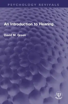 Green |  An Introduction to Hearing | Buch |  Sack Fachmedien