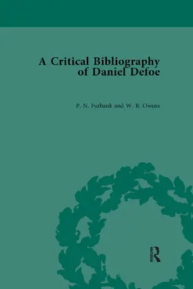 Furbank |  A Critical Bibliography of Daniel Defoe | Buch |  Sack Fachmedien