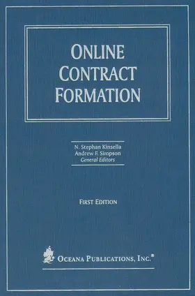 Kinsella / Simpson |  Online Contract Formation | Buch |  Sack Fachmedien