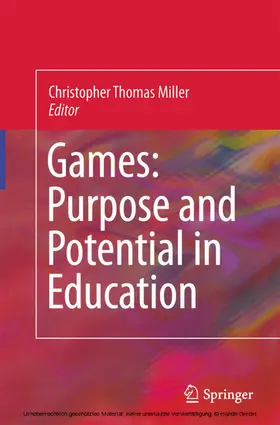 Miller | Games: Purpose and Potential in Education | E-Book | www.sack.de