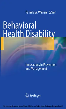 Warren | Behavioral Health Disability | E-Book | www.sack.de