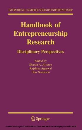 Alvarez / Agarwal / Sorenson | Handbook of Entrepreneurship Research | E-Book | sack.de
