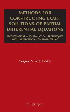 Meleshko | Methods for Constructing Exact Solutions of Partial Differential Equations | E-Book | sack.de