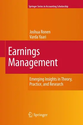 Ronen / Yaari |  Earnings Management | Buch |  Sack Fachmedien