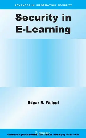 Weippl | Security in E-Learning | E-Book | sack.de
