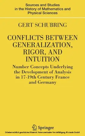 Schubring | Conflicts Between Generalization, Rigor, and Intuition | E-Book | sack.de