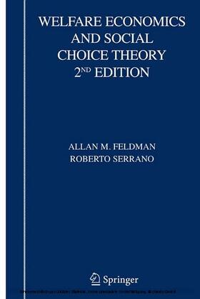 Feldman / Serrano | Welfare Economics and Social Choice Theory | E-Book | sack.de