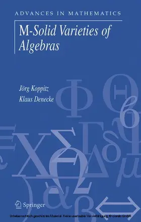 Koppitz / Denecke |  M-Solid Varieties of Algebras | eBook | Sack Fachmedien