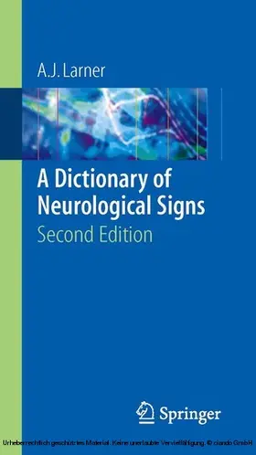 Larner |  A Dictionary of Neurological Signs | eBook | Sack Fachmedien